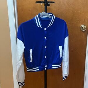 Blue and White Varsity Jacket
